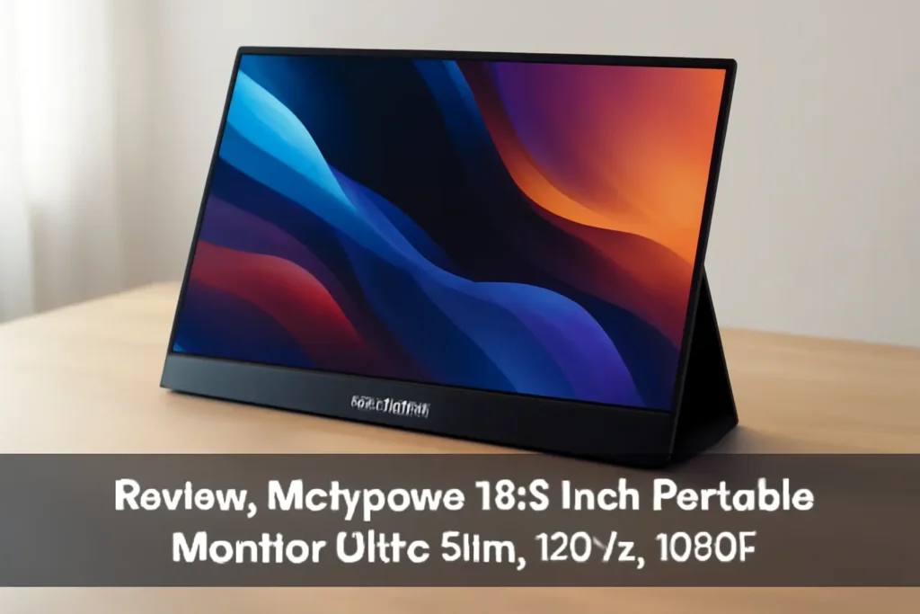 Motyeowe 18.5 Inch Portable Monitor: Ultra Slim, 120Hz, 1080P
