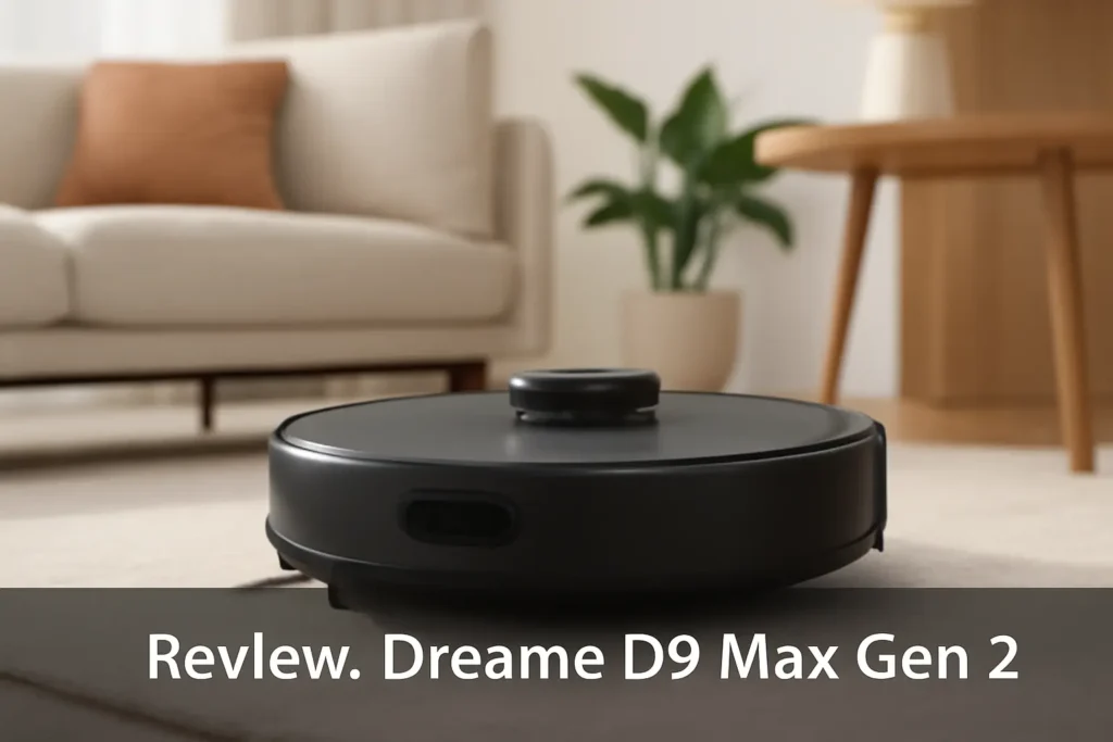 DREAME D9 Max Gen 2 Robô Aspirador de Pó e Passa Pano, 6000Pa, 240 Min Autonomia, Navegação Laser, Evitação Inteligente de Obstáculos, App/Voz(Alexa/Google), Mapeamento Multinível, 100-240V