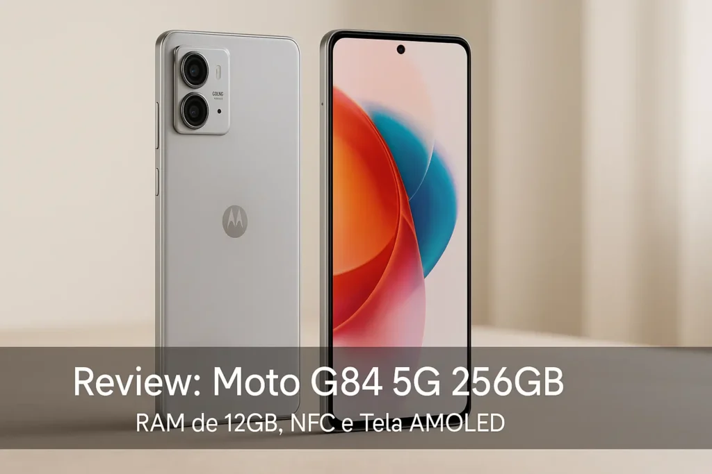 Moto G84 5G 256GB: RAM de 12GB, NFC e Tela AMOLED