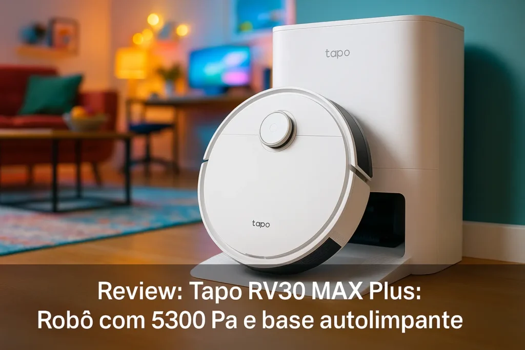 Tapo RV30 MAX Plus: Robô com 5300 Pa e base autolimpante
