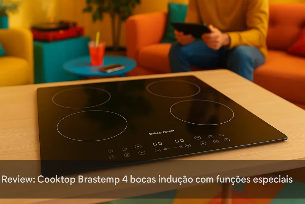 Cooktop Brastemp 4 bocas indução com funções especiais