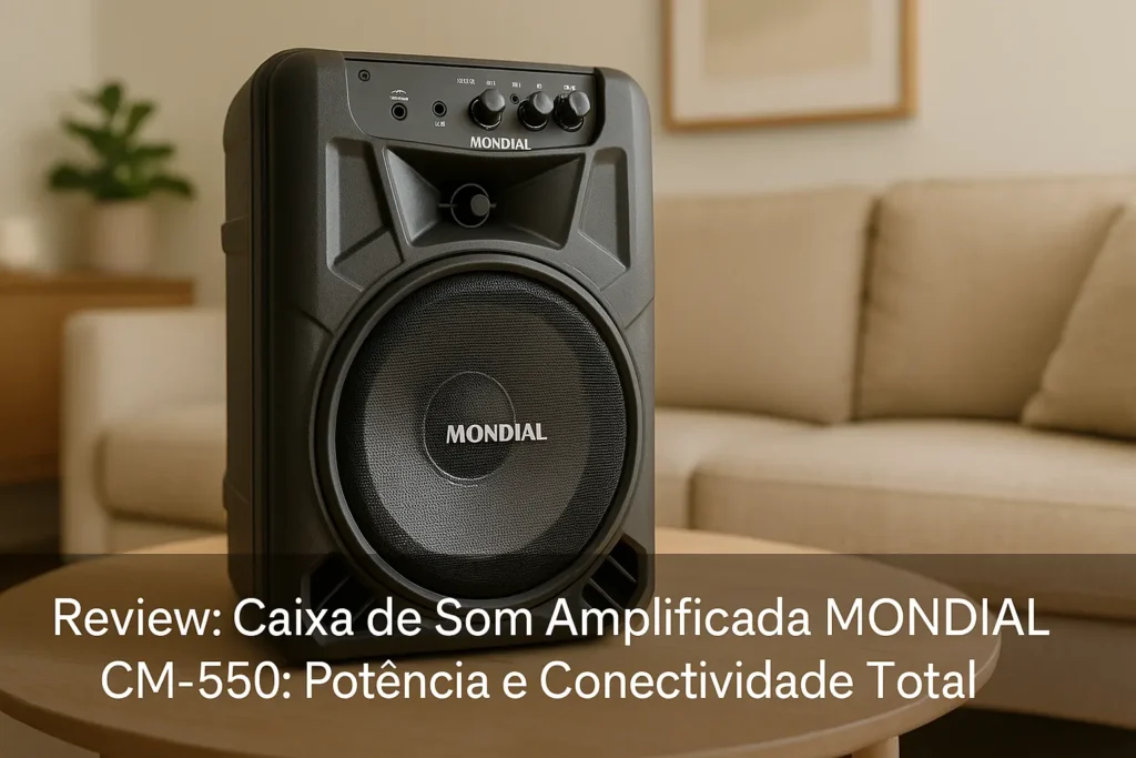 Caixa de Som Amplificada MONDIAL CM-550: Potência e Conectividade Total