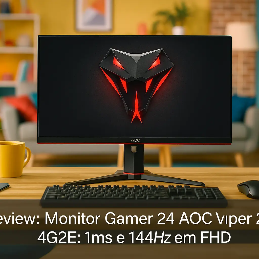 Monitor Gamer 24 AOC Viper 24G2SE: 1ms e 144Hz em FHD