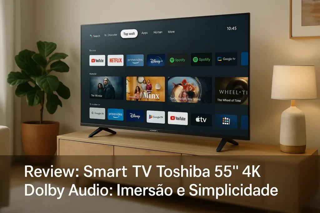 Smart TV Toshiba 55" 4K Dolby Audio: Imersão e Simplicidade