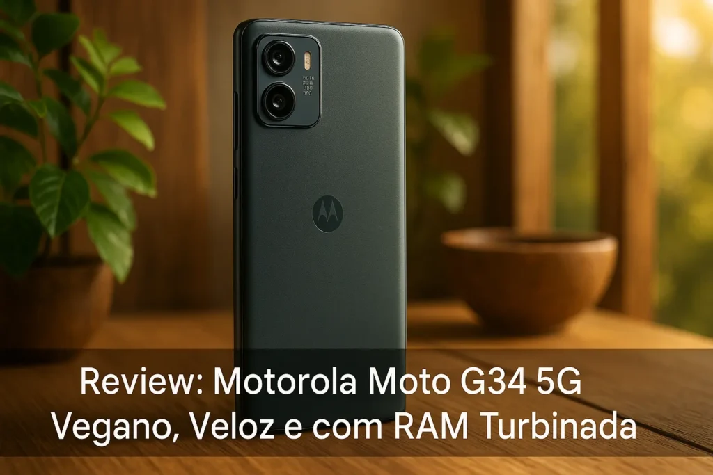 Motorola Moto G34 5G: Vegano, Veloz e com RAM Turbinada