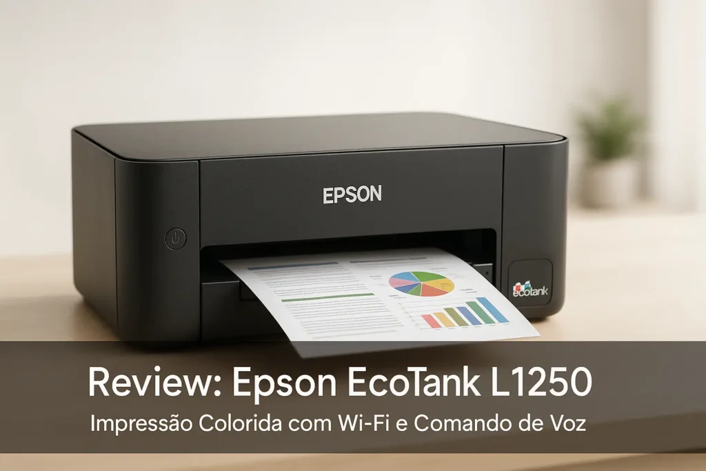 Epson EcoTank L1250: Impressão Colorida com Wi-Fi e Comando de Voz