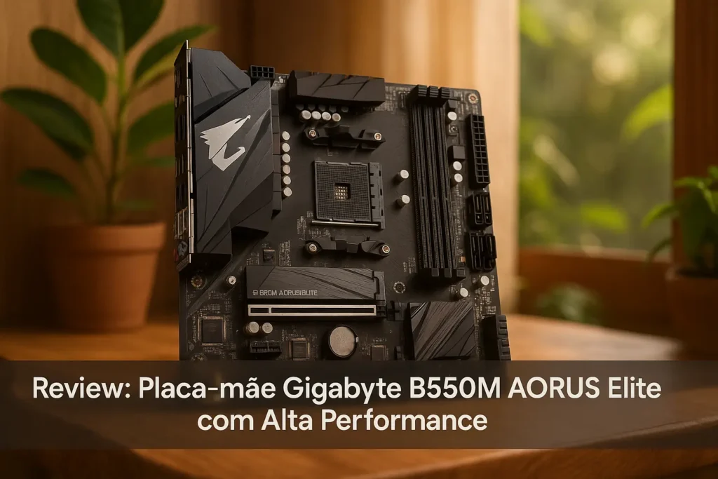 Placa Mãe Gigabyte B550M AORUS Elite com Alta Performance