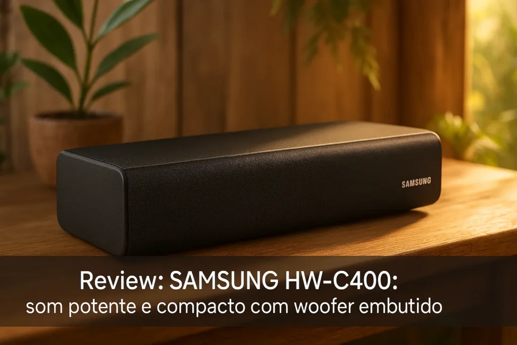 SAMSUNG HW-C400: som potente e compacto com woofer embutido