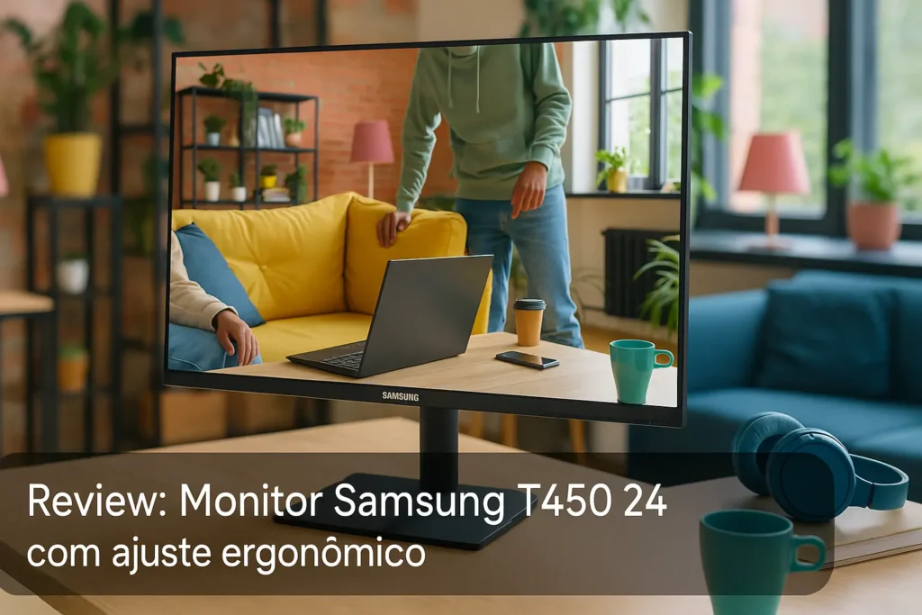Monitor Samsung T450 24 com ajuste ergonômico