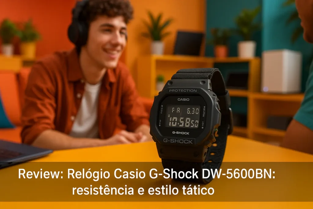 Relógio Casio G-Shock DW-5600BBN: resistência e estilo tático