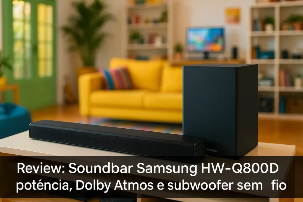 Soundbar Samsung HW-Q800D: potência, Dolby Atmos e subwoofer sem fio