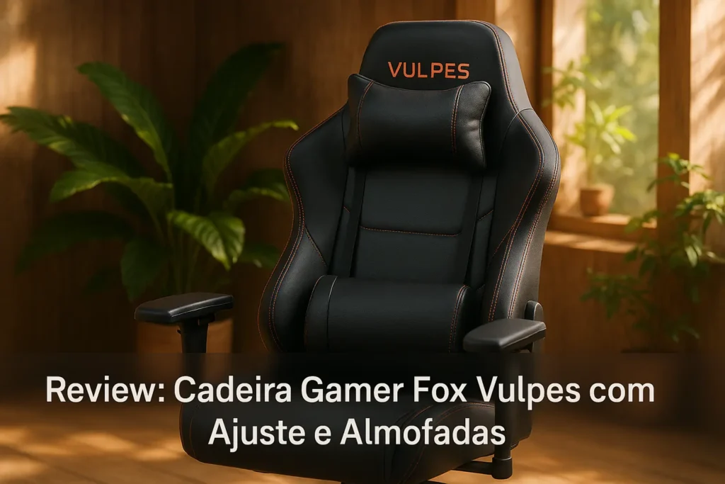 Cadeira Gamer Fox Vulpes com Ajuste e Almofadas