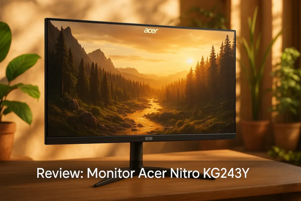 Monitor Acer Nitro KG243Y G0bi: 120 Hz e 1ms em Full HD