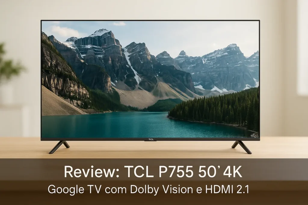 TCL P755 50” 4K: Google TV com Dolby Vision e HDMI 2.1