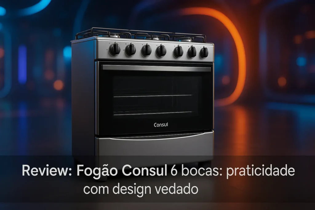 Fogão Consul 6 bocas: praticidade com design vedado