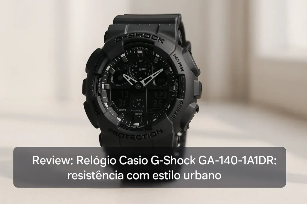 Relógio Casio G-Shock GA-140-1A1DR: resistência com estilo urbano