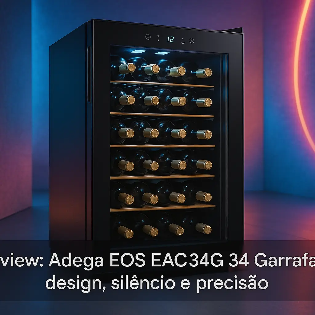 Adega EOS EAC34G 34 Garrafas: design, silêncio e precisão