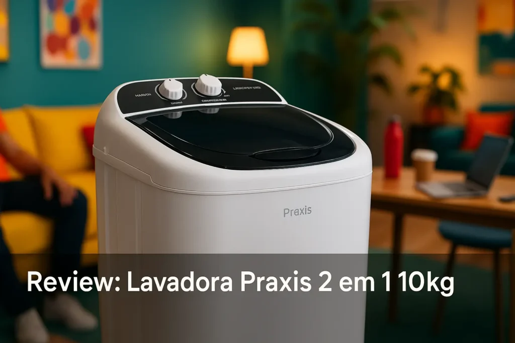 Lavadora Praxis 2 em 1 10kg: lava e centrifuga com eficiência