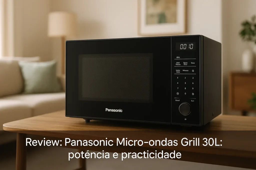 Panasonic Micro-ondas Grill 30L: potência e praticidade