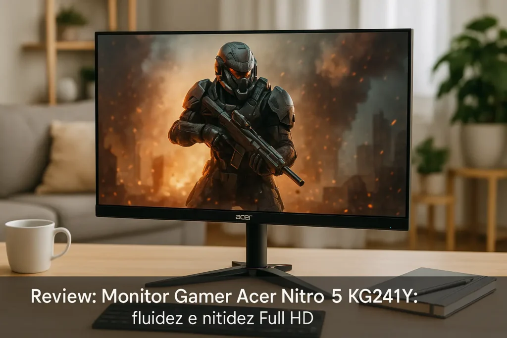 Monitor Gamer Acer Nitro 5 KG241Y: fluidez e nitidez Full HD