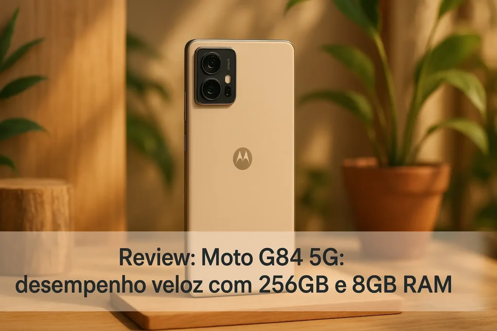 Moto G84 5G: desempenho veloz com 256GB e 8GB RAM