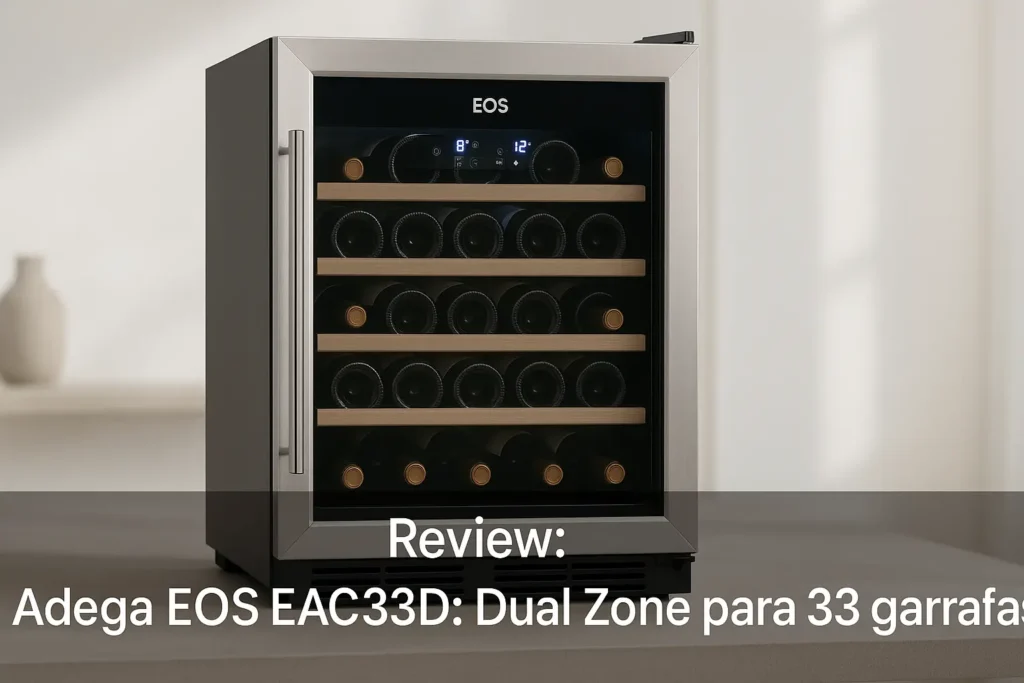 Adega EOS EAC33D: Dual Zone para 33 garrafas
