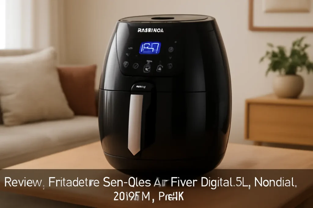 Fritadeira Sem Óleo Air Fryer Digital 5L, Mondial, 2000W, Preto