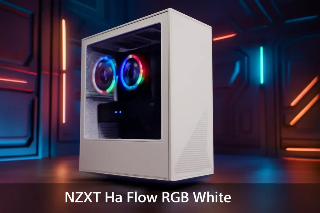 Gabinete Gamer NZXT H5 Flow RGB Branco: Design e Performance Impecáveis
