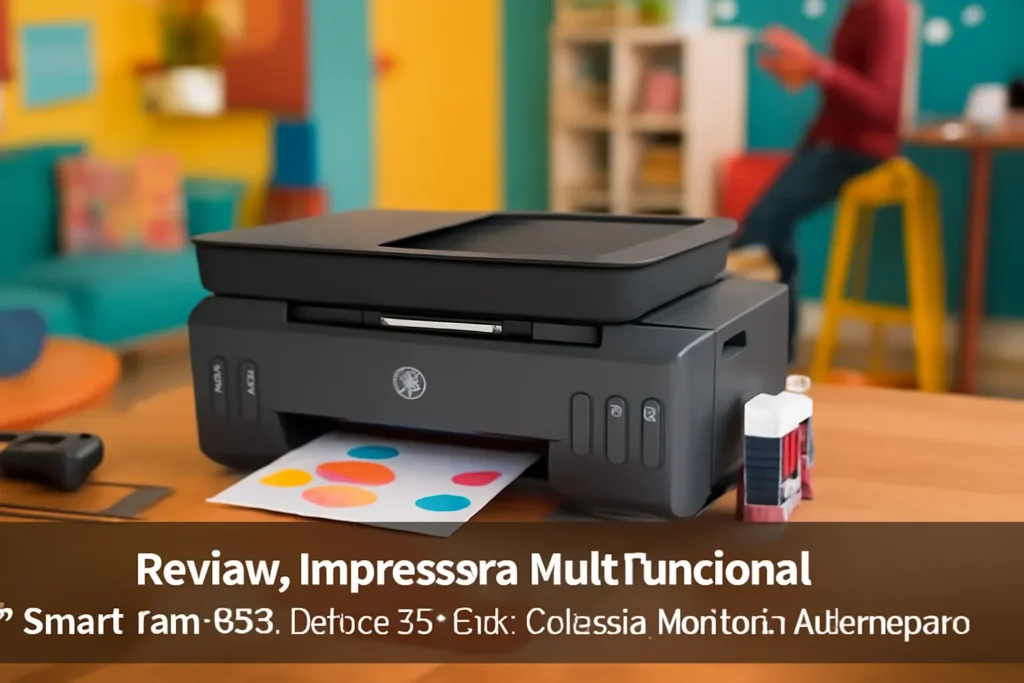 Impressora Multifuncional HP Smart Tank 581: Tanque de Tinta Colorida Wi-Fi com Autorreparo