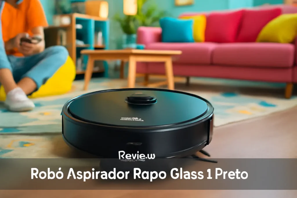 Robô Aspirador Ropo Glass 3 Preto: Tecnologia e Eficiência para Sua Casa