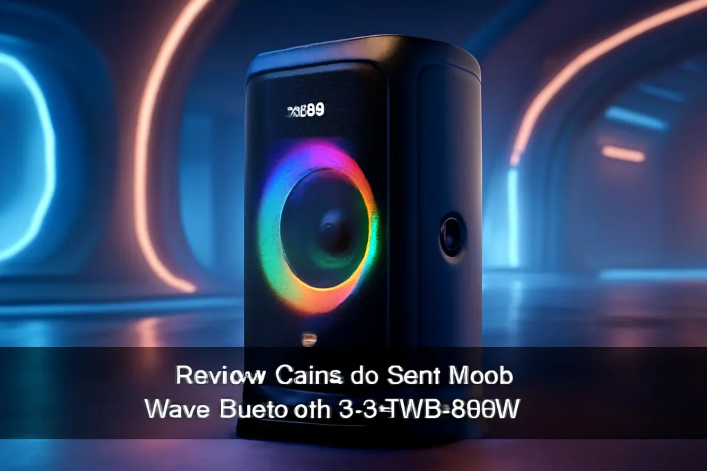 Caixa de Som Moob Wave Bluetooth 5.0 TWS 500W: Som Potente com LED e Entrada para Microfone