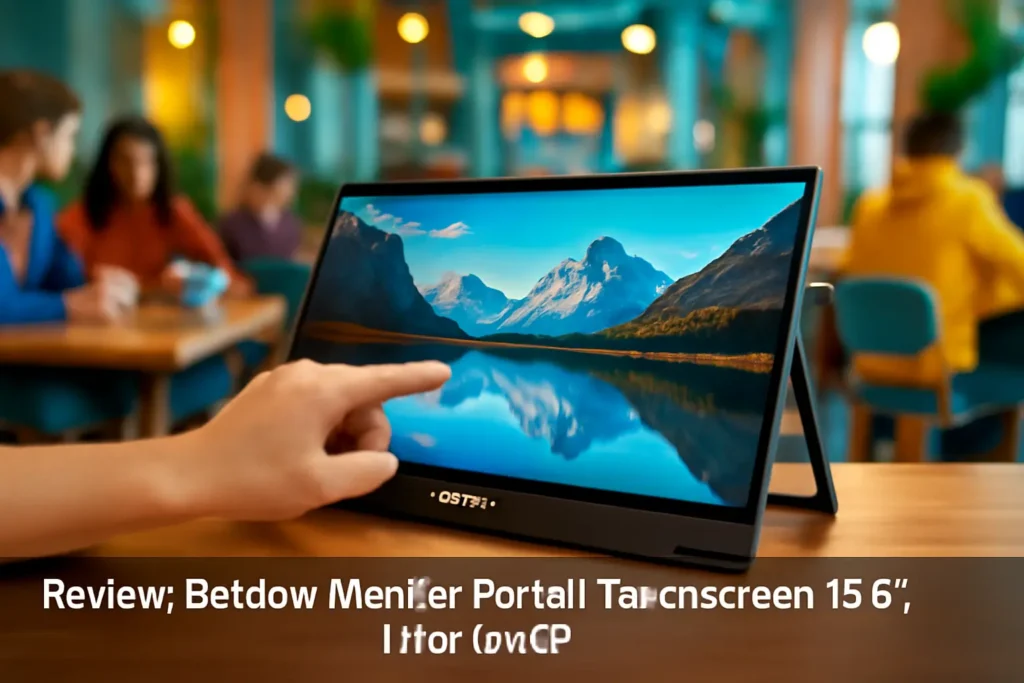 Bettdow Monitor Portátil Touchscreen 15,6", FHD 1080P