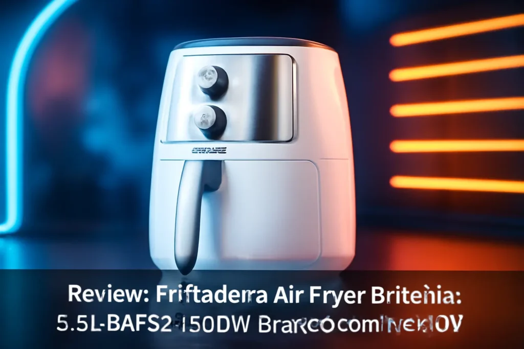 Fritadeira Air Fryer Britânia 5,5L BAF52 1500W Branco com Inox 220V: Potência e Eficiência para Sua Cozinha