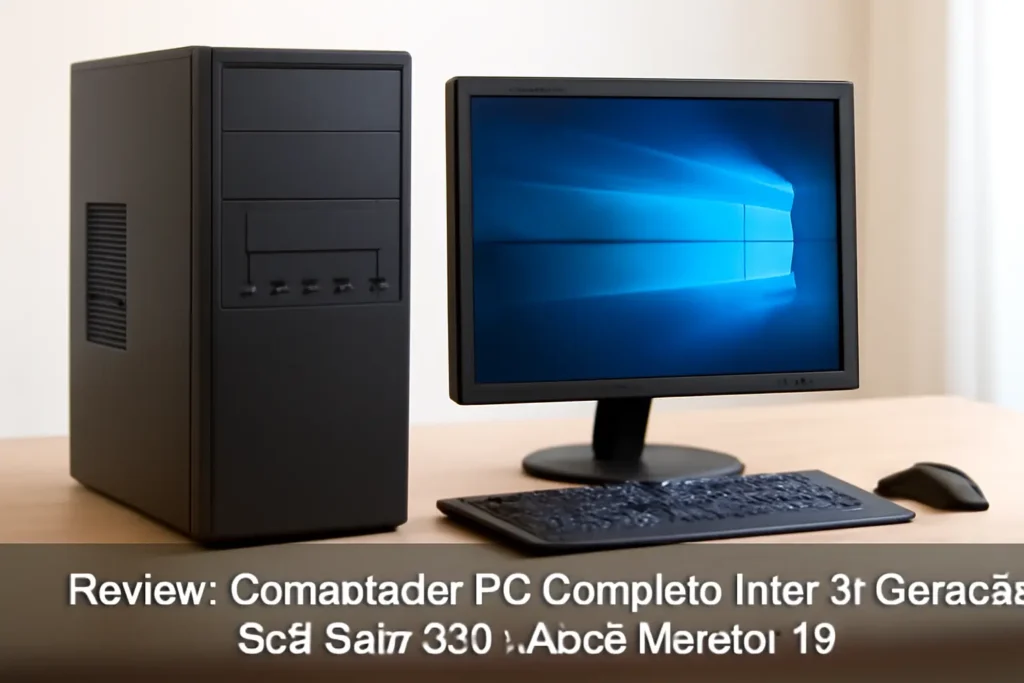 Computador PC Completo Intel 3ª Geração 8GB RAM SSD 240GB Monitor 19''