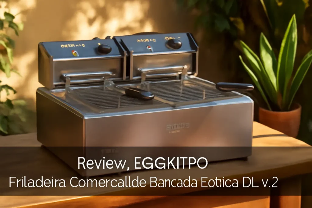 EGGKITPO Fritadeira Comercial de Bancada Elétrica 12L x 2
