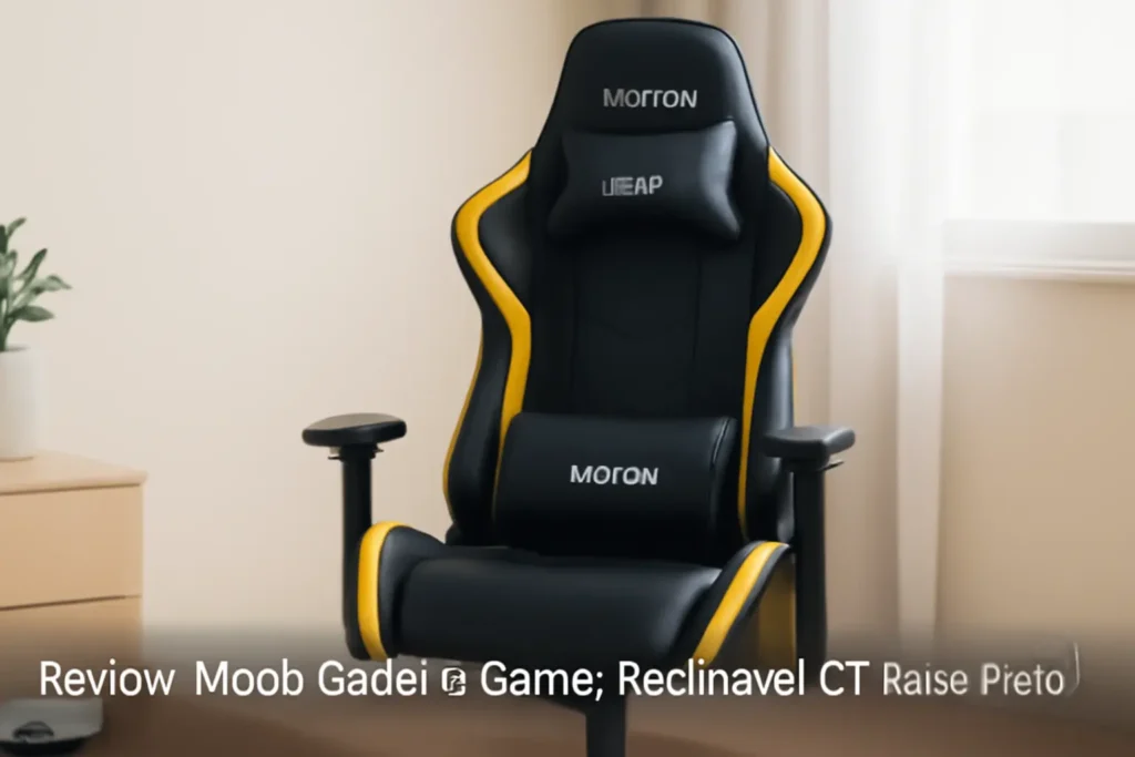 Moob Cadeira Gamer Reclinável GT Racer Preto/Amarelo – Conforto e Estilo para Gamers