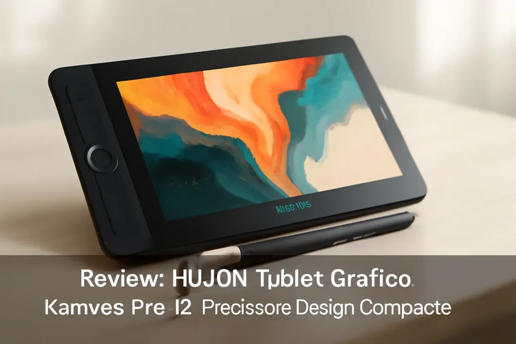HUION Tablet Gráfico Kamvas Pro 12: Precisão e Design Compacto
