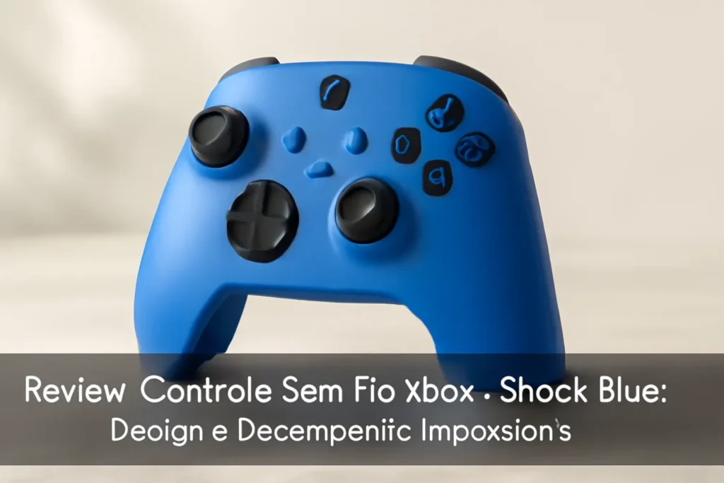 Controle Sem Fio Xbox - Shock Blue: Design e Desempenho Impecáveis