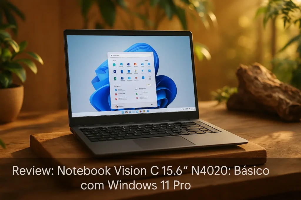 Notebook Vision C 15.6'' N4020: Básico com Windows 11 Pro