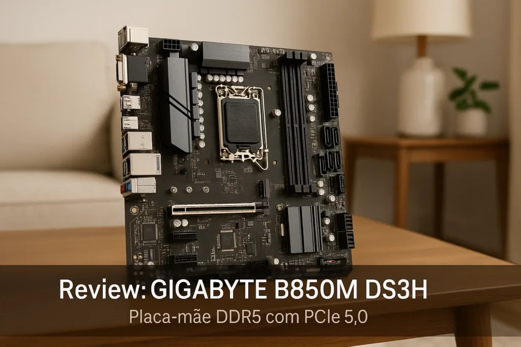 GIGABYTE B850M DS3H: Placa-mãe DDR5 com PCIe 5.0