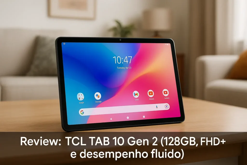 Tablet TCL TAB 10 Gen 2: 128GB, FHD+ e desempenho fluido