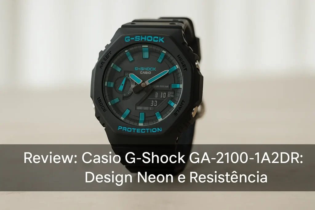 Casio G-Shock GA-2100-1A2DR: Design Neon e Resistência