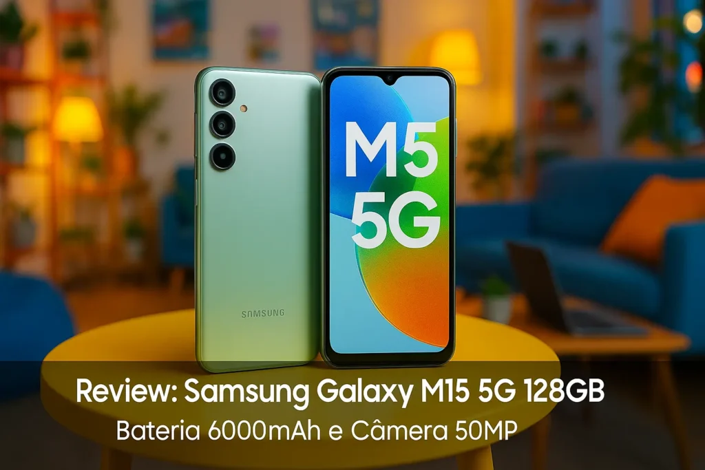 Samsung Galaxy M15 5G 128GB: Bateria 6000mAh e Câmera 50MP