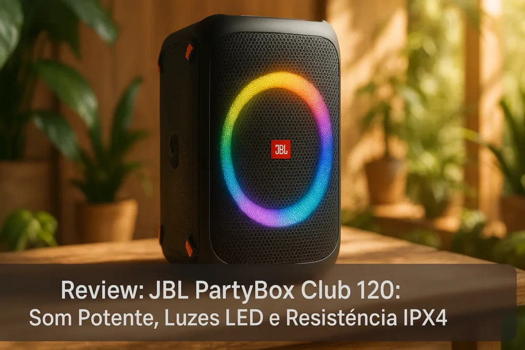 JBL Partybox Club 120: Som Potente, Luzes LED e Resistência IPX4