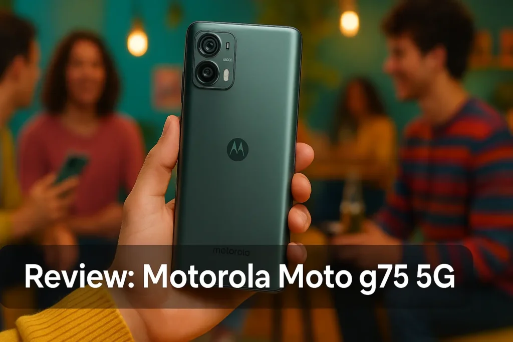 Smartphone Motorola Moto g75 5G com câmera Sony e IA