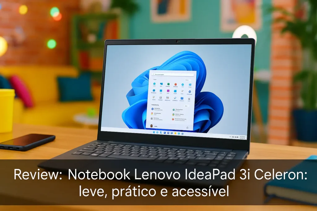 Notebook Lenovo IdeaPad 3i Celeron: leve, prático e acessível