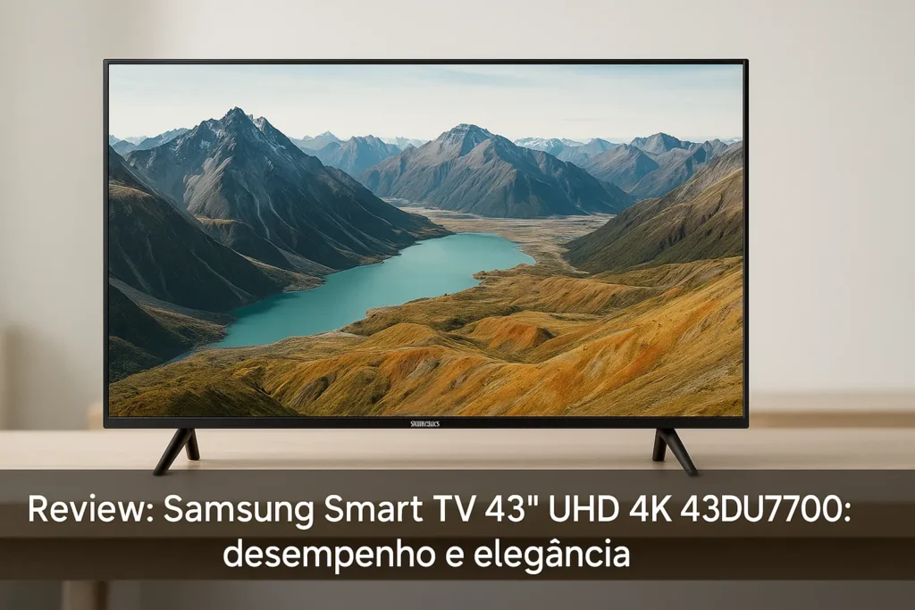 Samsung Smart TV 43" UHD 4K 43DU7700: desempenho e elegância