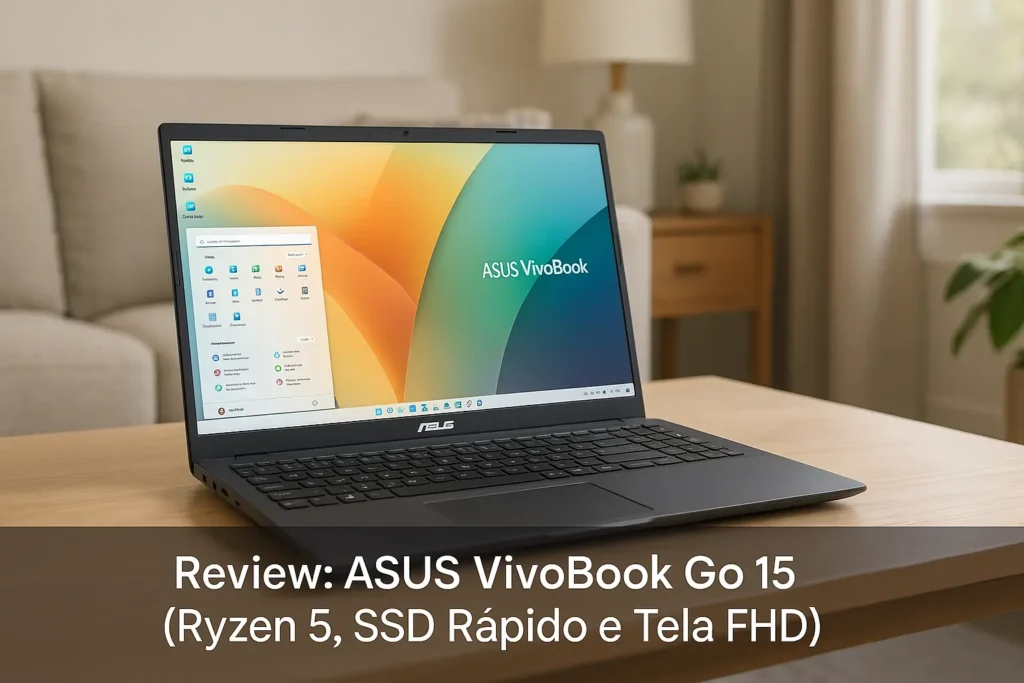 ASUS VivoBook Go 15: Ryzen 5, SSD Rápido e Tela FHD