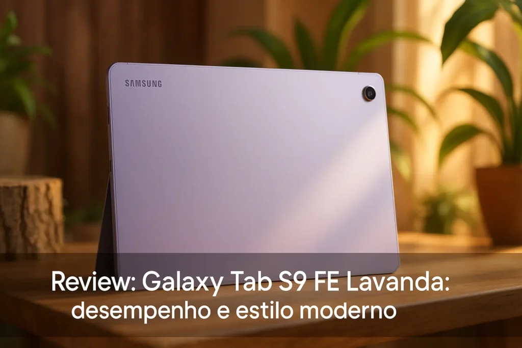 Galaxy Tab S9 FE Lavanda: desempenho e estilo moderno