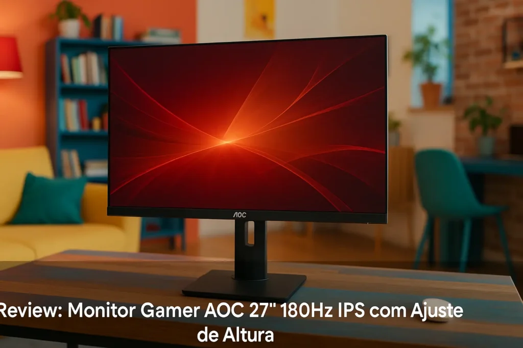 Monitor Gamer AOC 27" 180Hz IPS com Ajuste de Altura